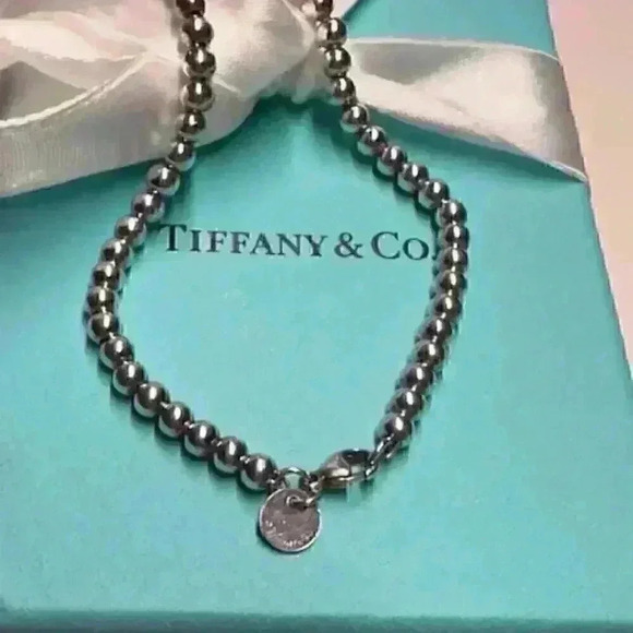 ⛓️💥 Tiffany Blue Heart Tag Bead Bracelet + COA - Picture 12 of 12